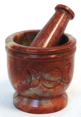 Mortars & Pestels Triple Moon Soapstone Mortar & Pestle Set