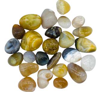 Natural Agate tumbled stones | 1 lb