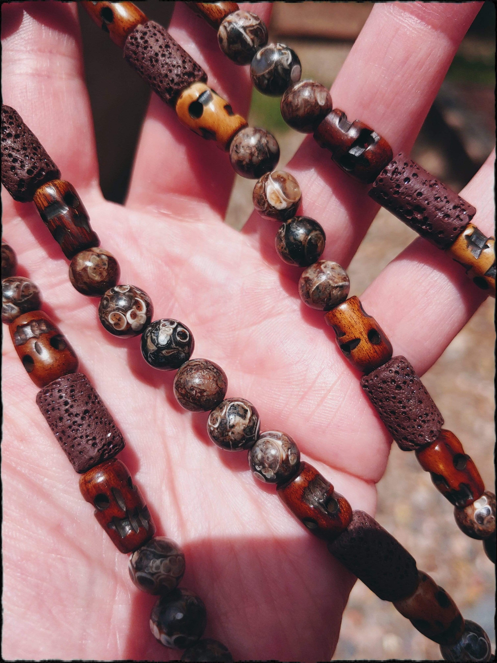 Necklaces Healing Necklace - Grounding - Turritella Agate