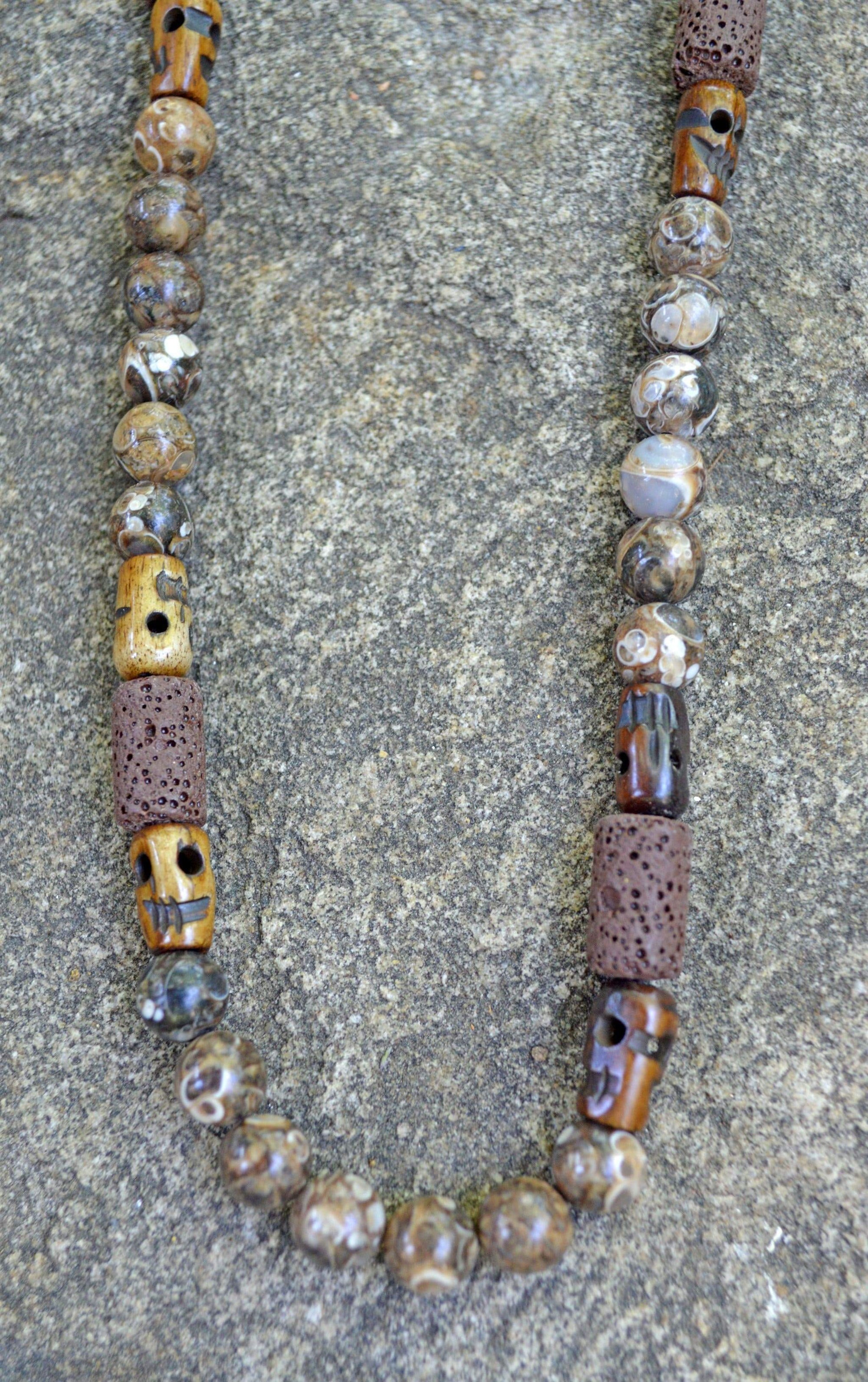 Necklaces Healing Necklace - Grounding - Turritella Agate