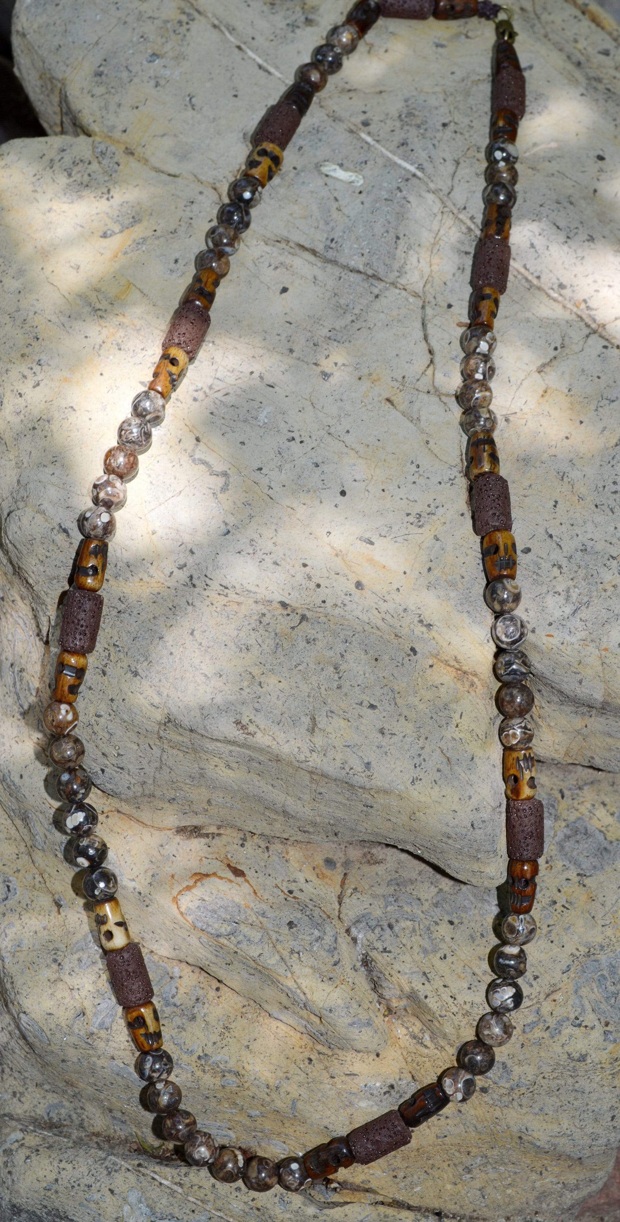 Necklaces Healing Necklace - Grounding - Turritella Agate