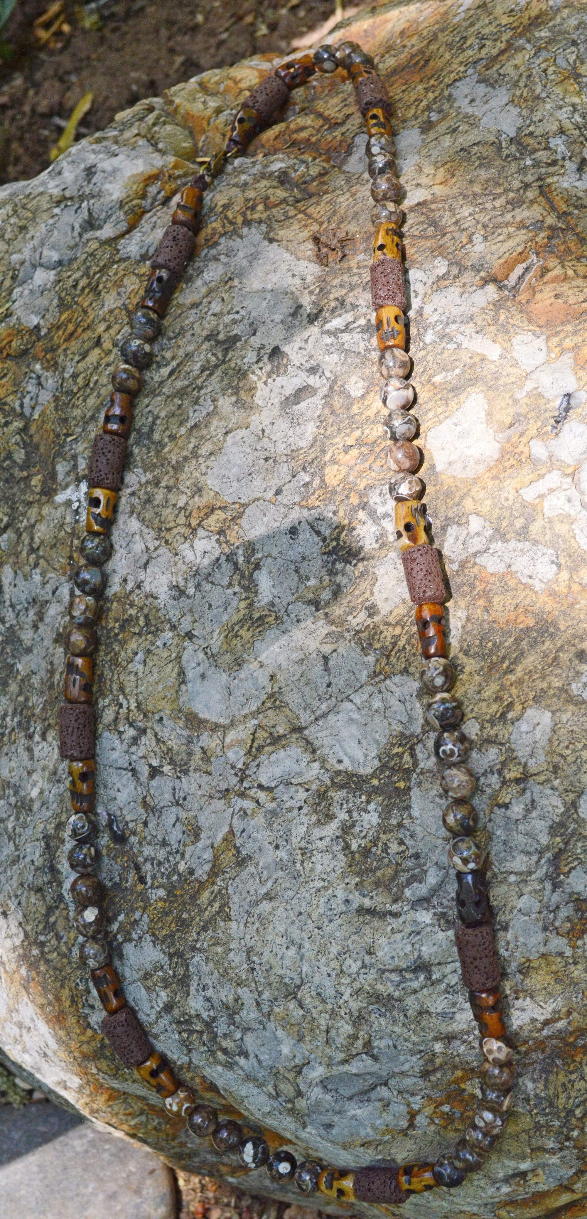 Necklaces Healing Necklace - Grounding - Turritella Agate