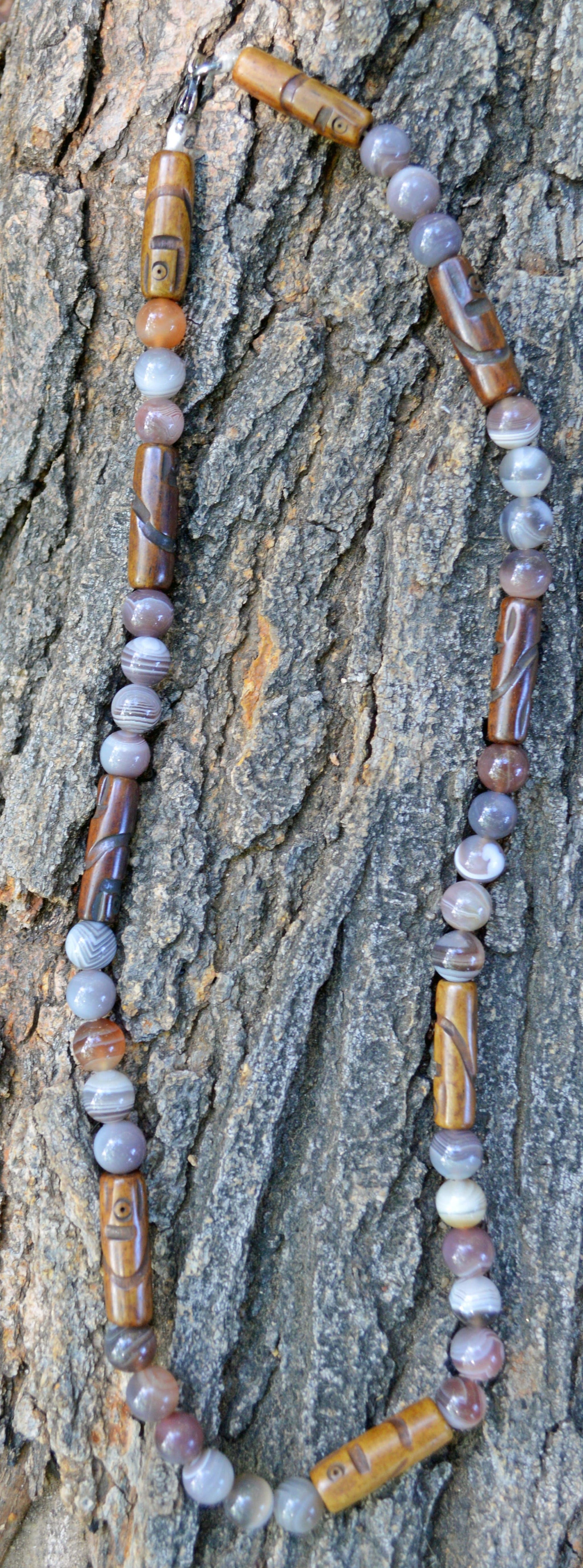 Necklaces Healing Necklace - Harmony - Botswana Agate