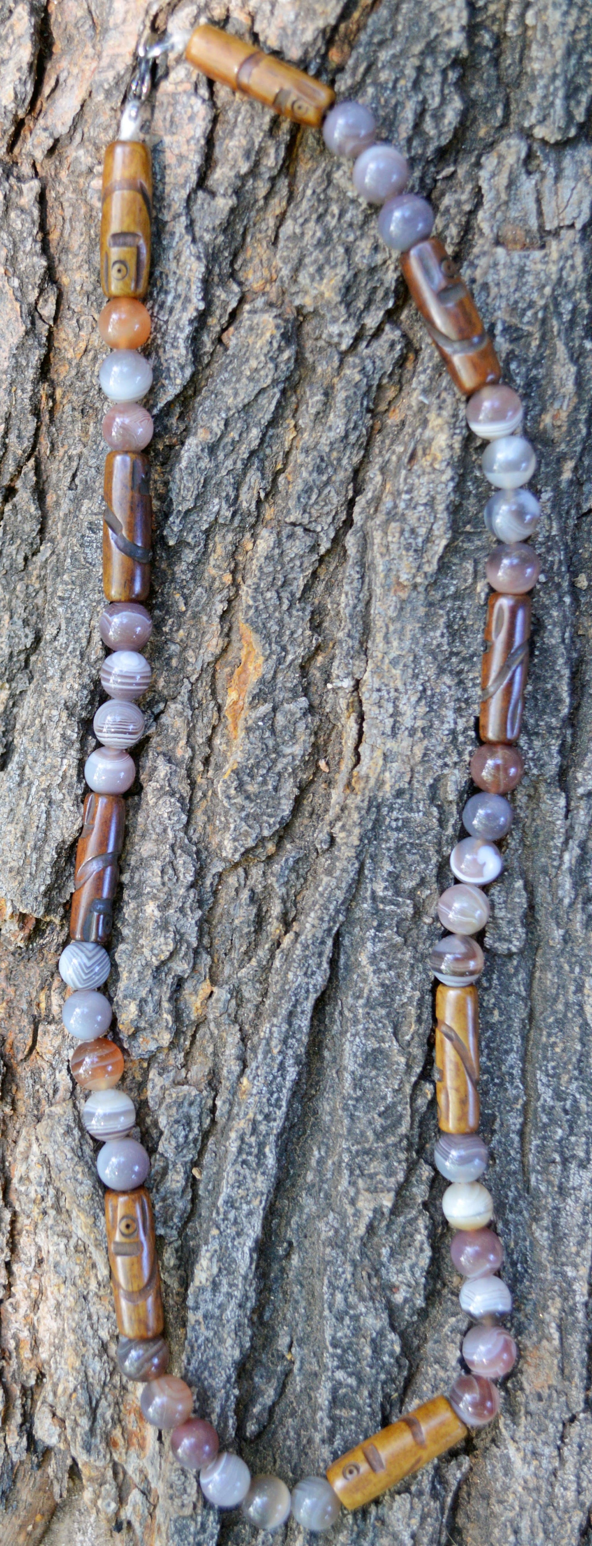 Necklaces Healing Necklace - Harmony - Botswana Agate