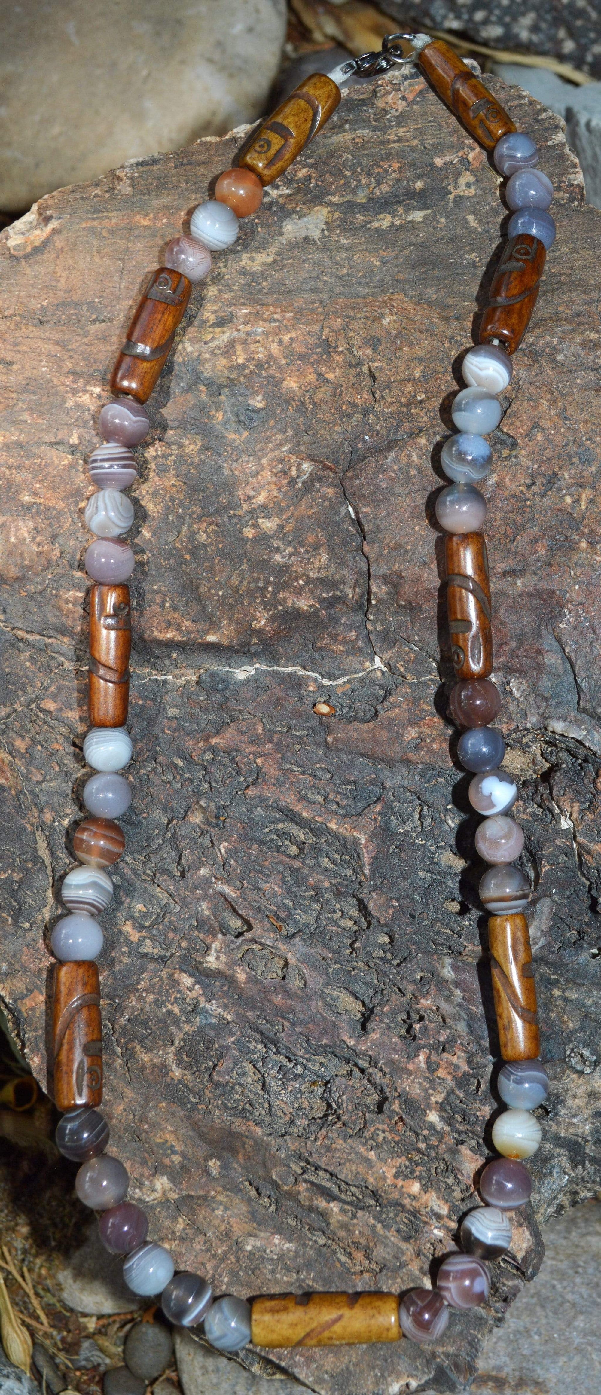 Necklaces Healing Necklace - Harmony - Botswana Agate