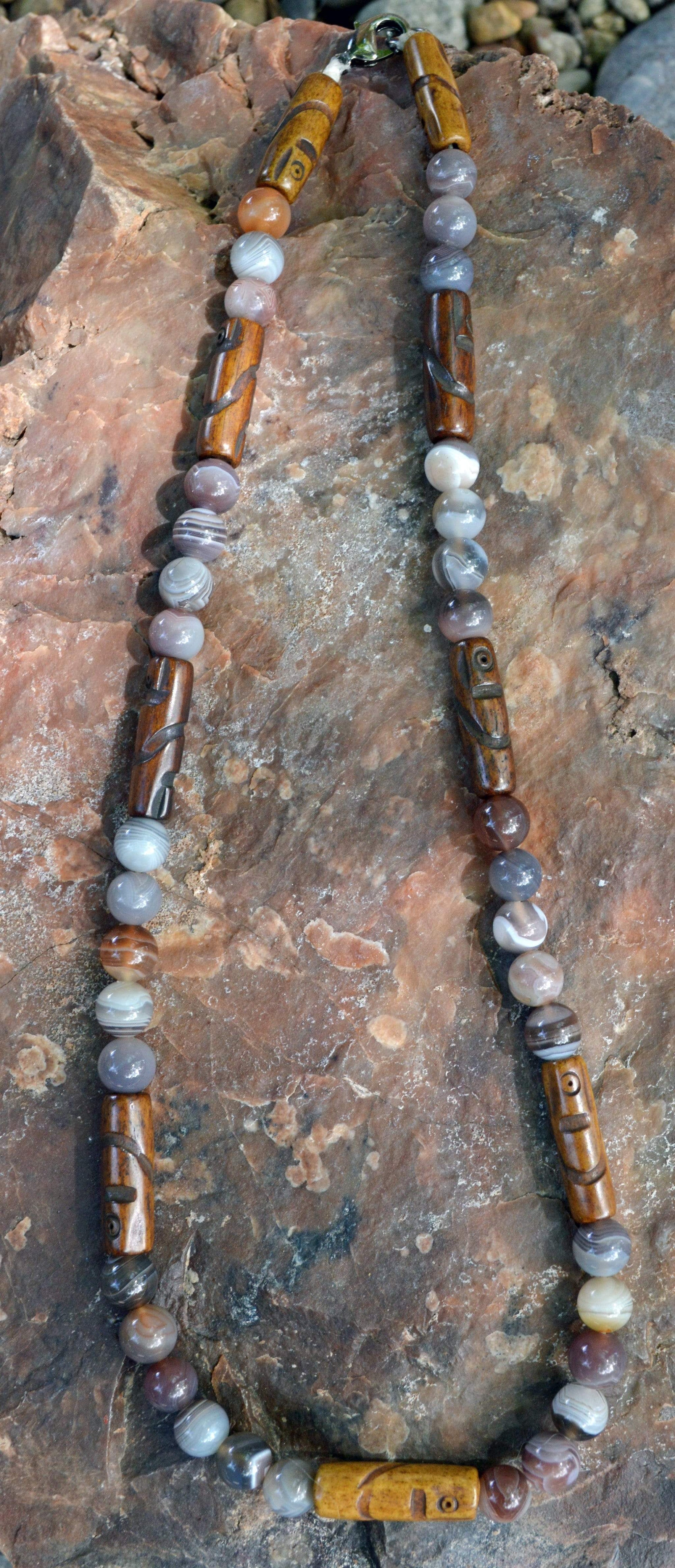 Necklaces Healing Necklace - Harmony - Botswana Agate