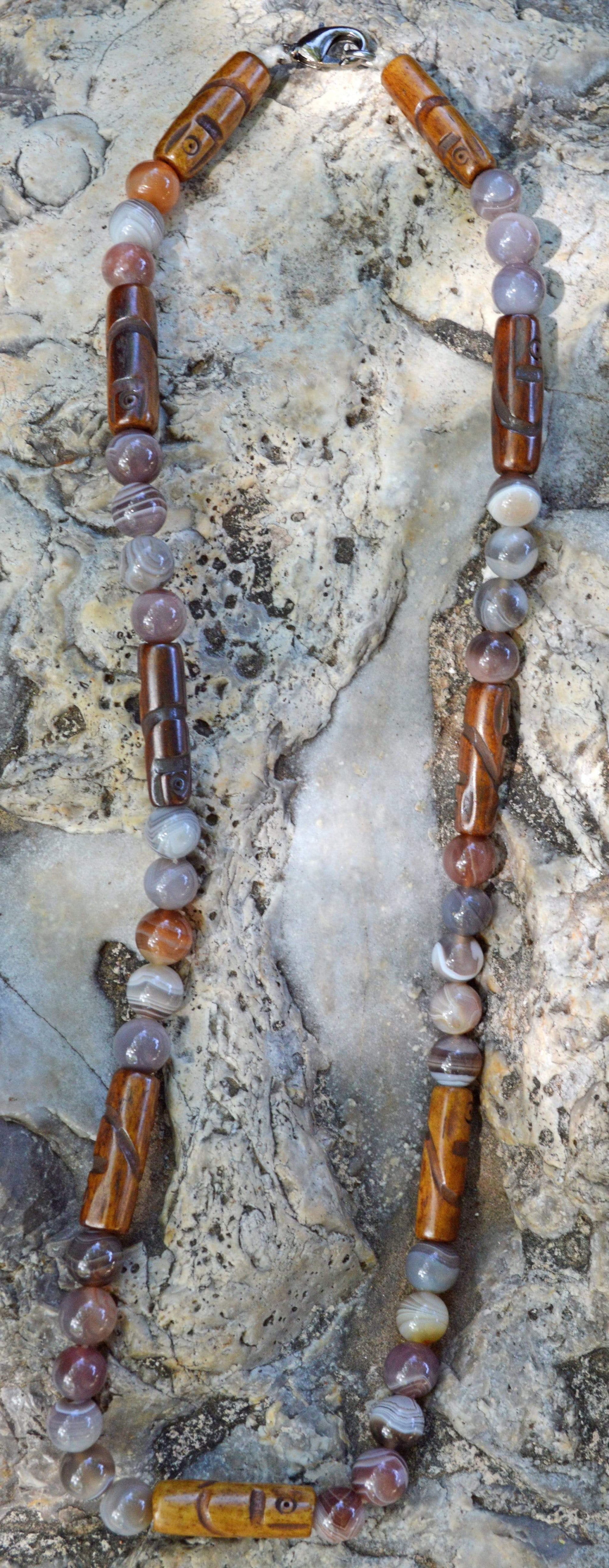 Necklaces Healing Necklace - Harmony - Botswana Agate