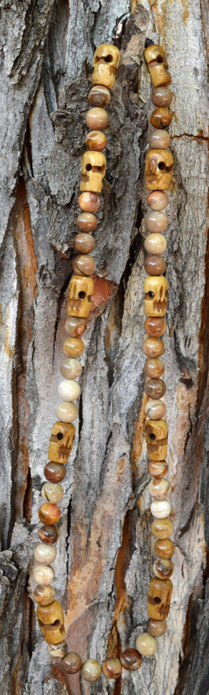 Necklaces Healing Necklace - Petrified Wood and Buffalo Bone