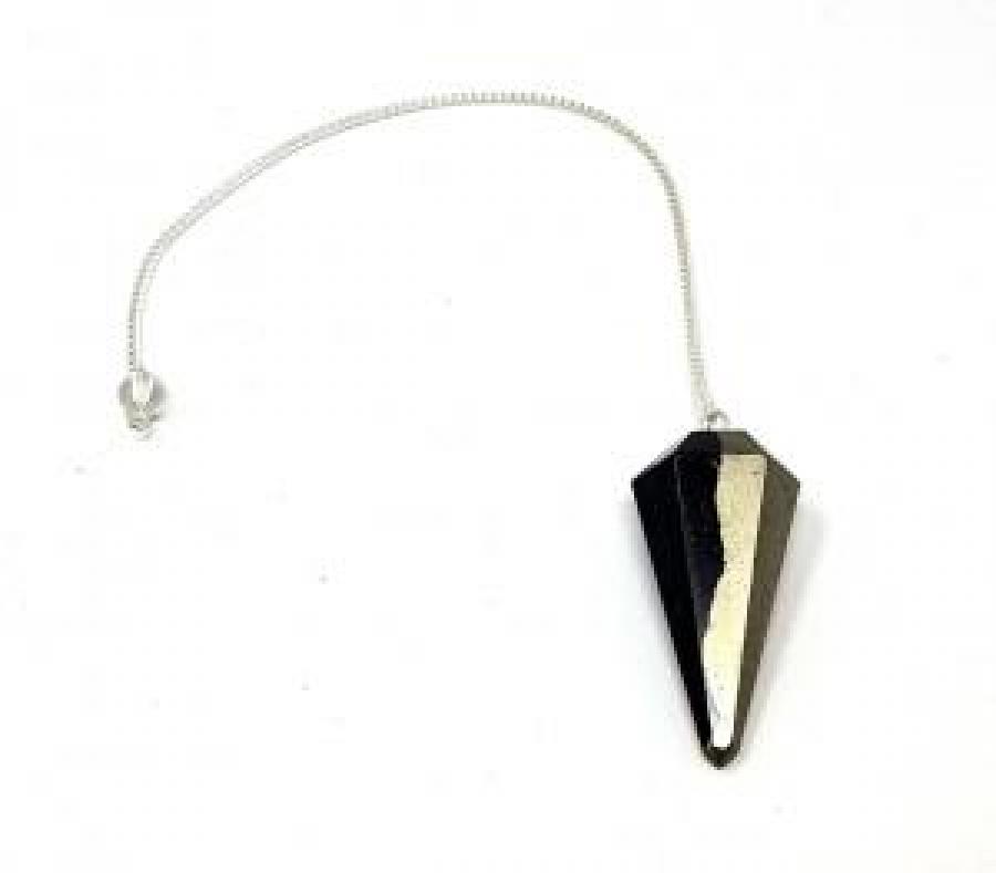 Pyrite Gemstone Pendulum with Chain