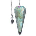 Pendulums Ruby Fuchsite Pendulum | 6-sided