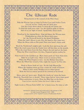 Posters Wiccan Rede (Long Form Poem) Poster