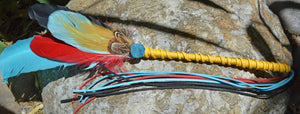 Prayer Feather Joyous Journeys II - Ceremonial Prayer Feather Wand with Apatite