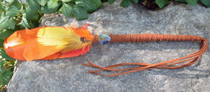 Prayer Feather Revealing Transformation II | Ceremonial Prayer Feather Wand with Jasper Arrowhead