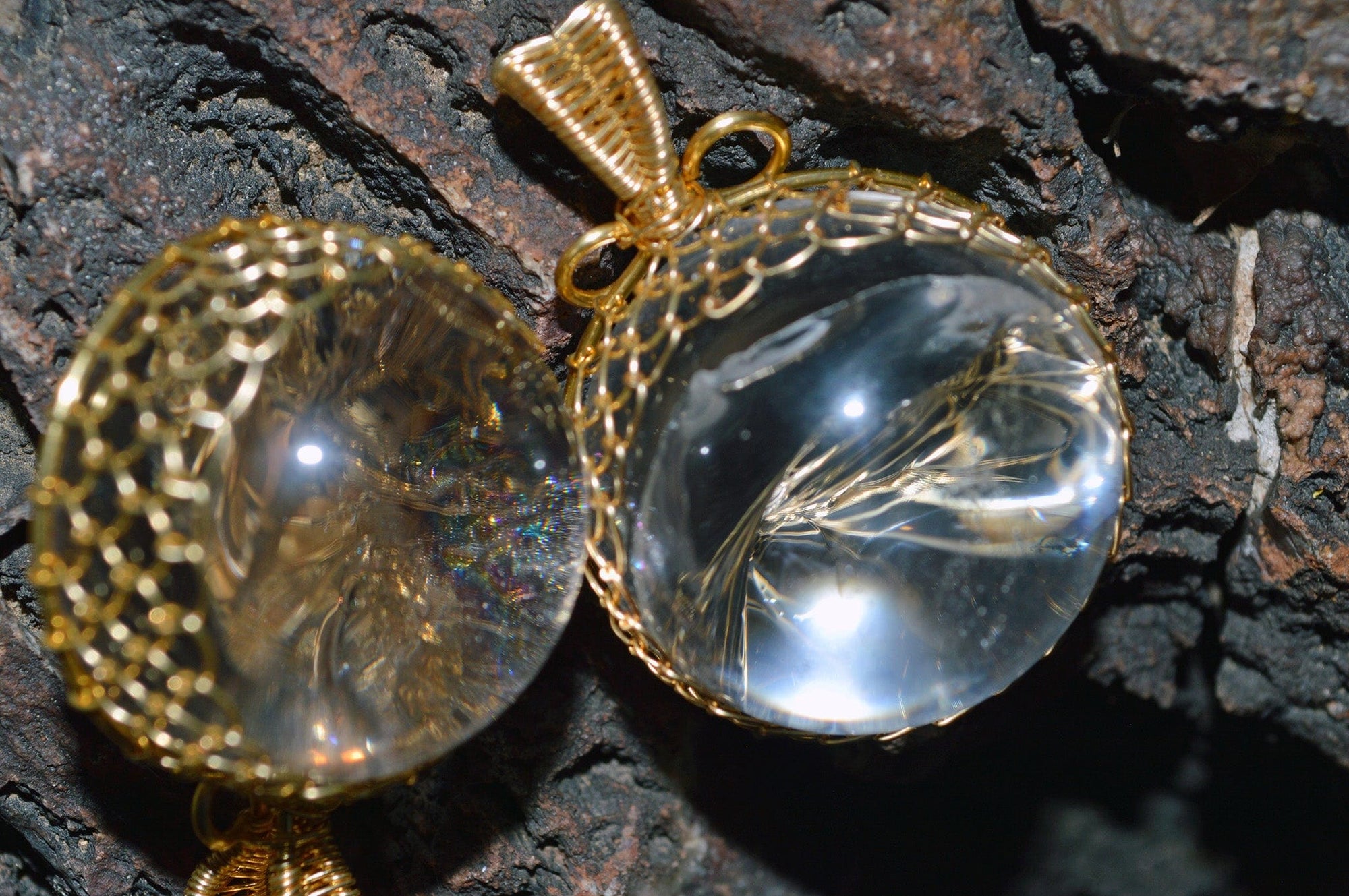 Rainbow Quartz - Sphere - Necklace Pendants