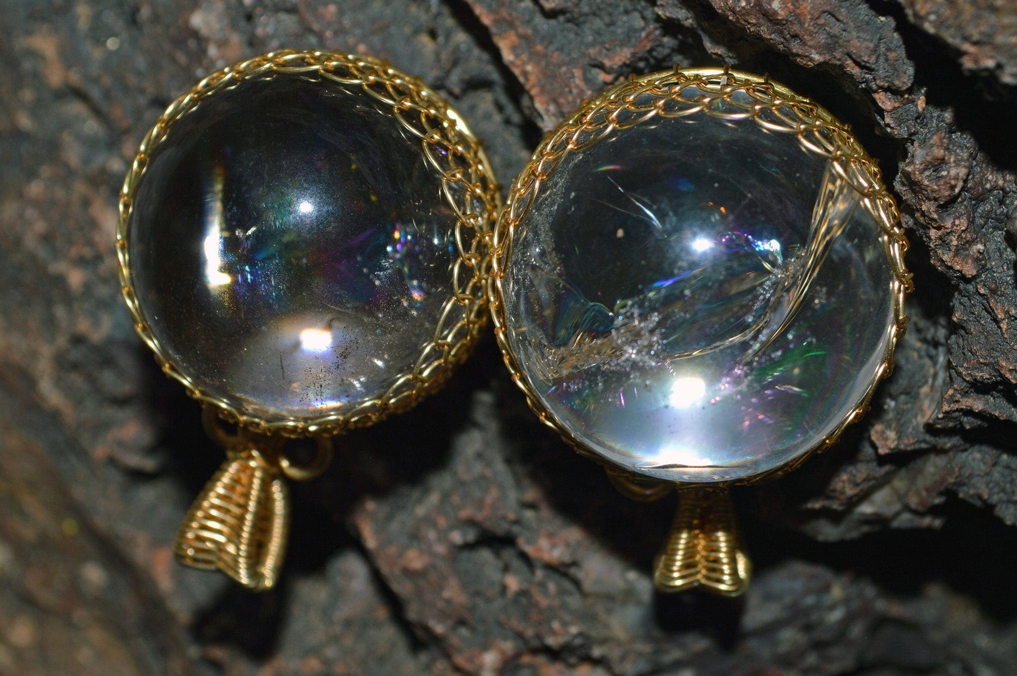 Rainbow Quartz - Sphere - Necklace Pendants