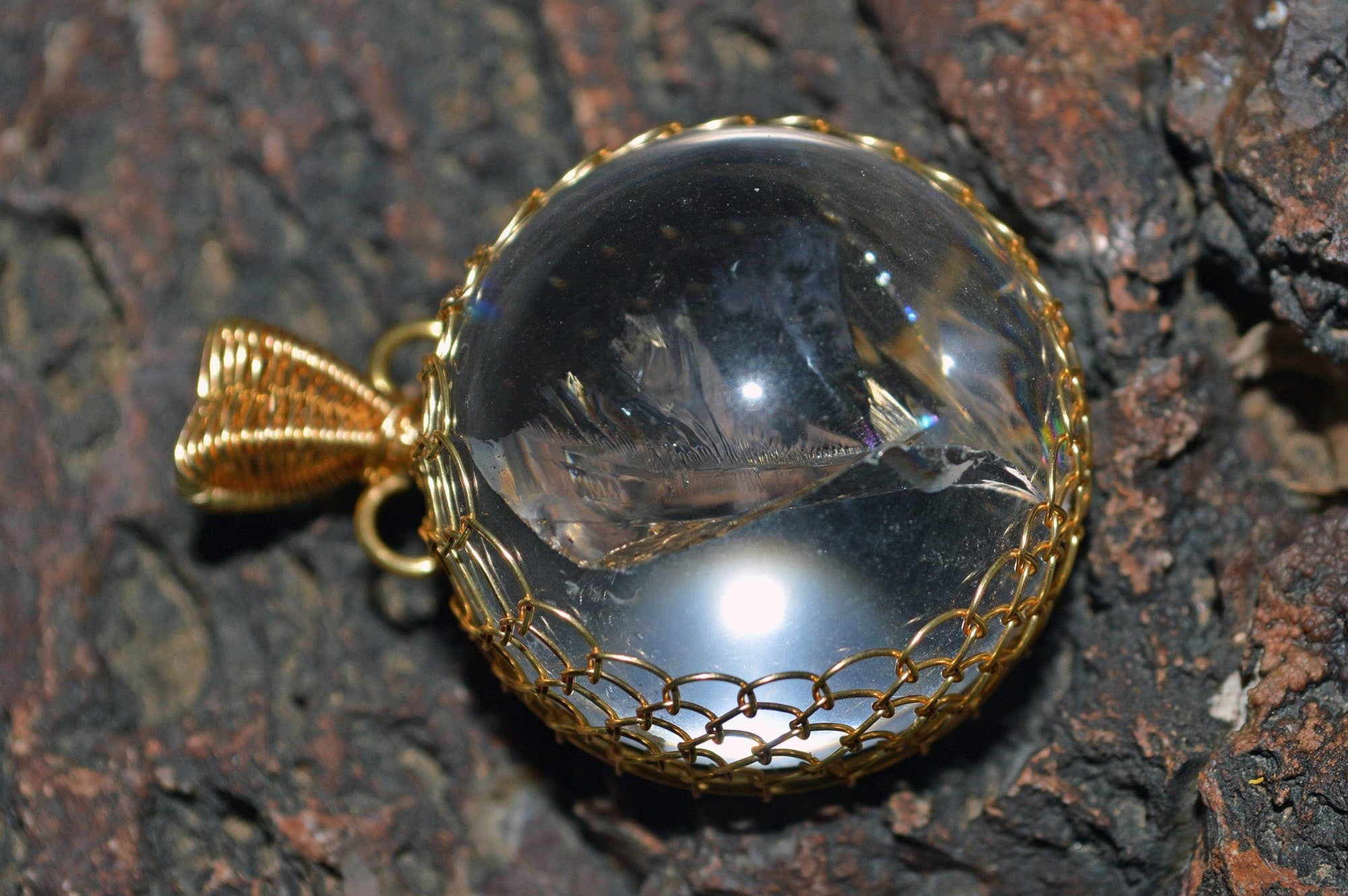 Rainbow Quartz - Sphere - Necklace Pendants