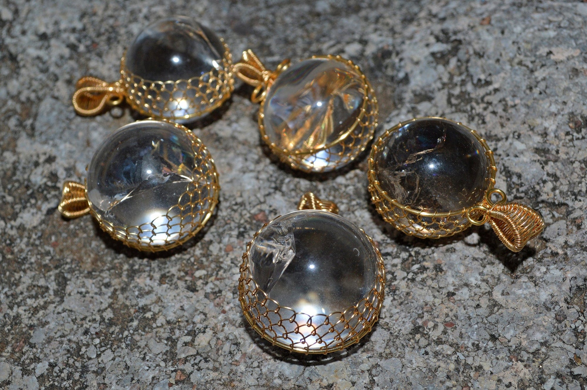 Rainbow Quartz - Sphere - Necklace Pendants