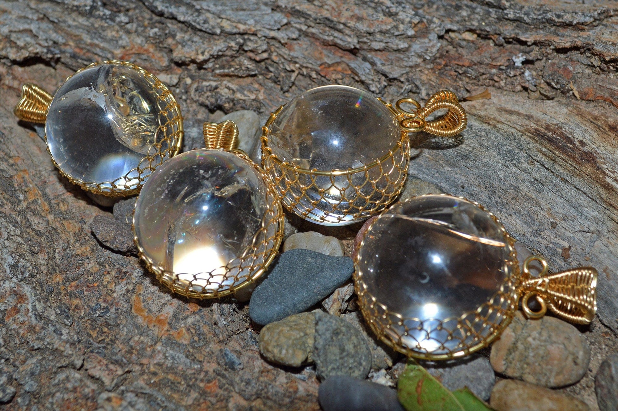 Rainbow Quartz - Sphere - Necklace Pendants