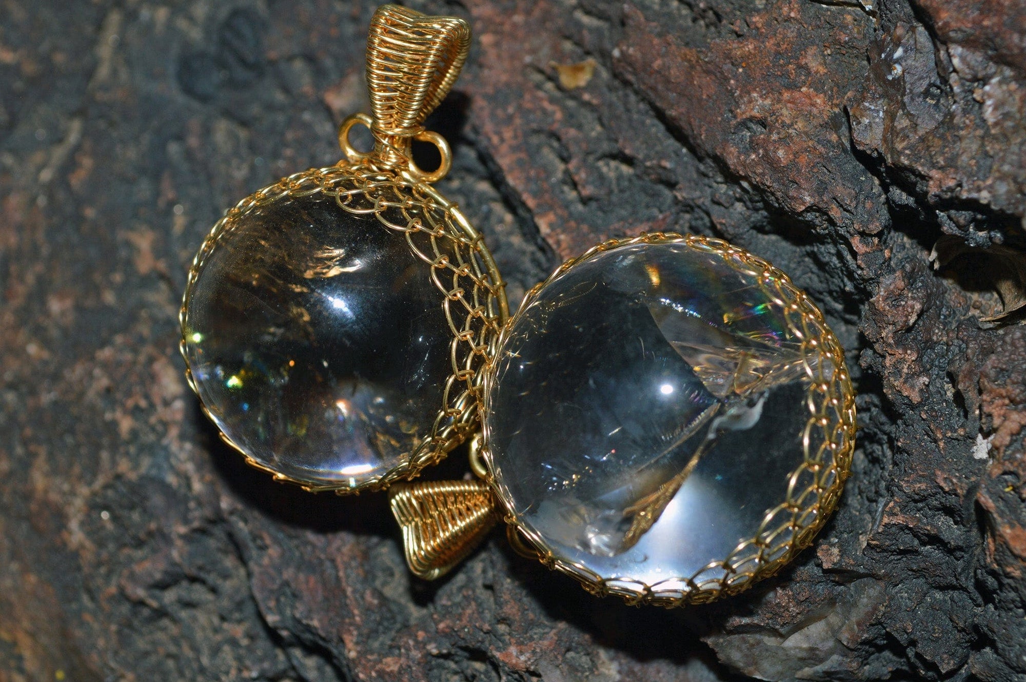 Rainbow Quartz - Sphere - Necklace Pendants