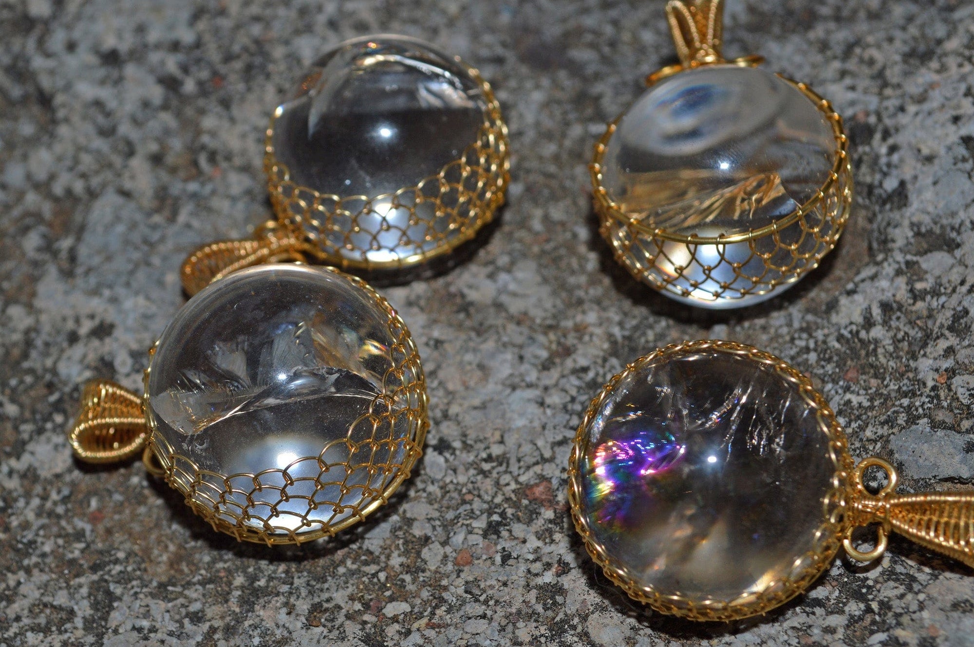 Rainbow Quartz - Sphere - Necklace Pendants