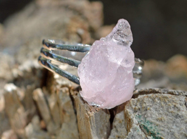 Rings Large Manifestation Ring - Emotional Healing - Pink Kunzite