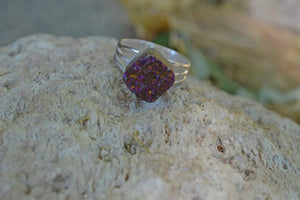 Rings Manifestation Ring - Balance - Druzy Quartz - Purple