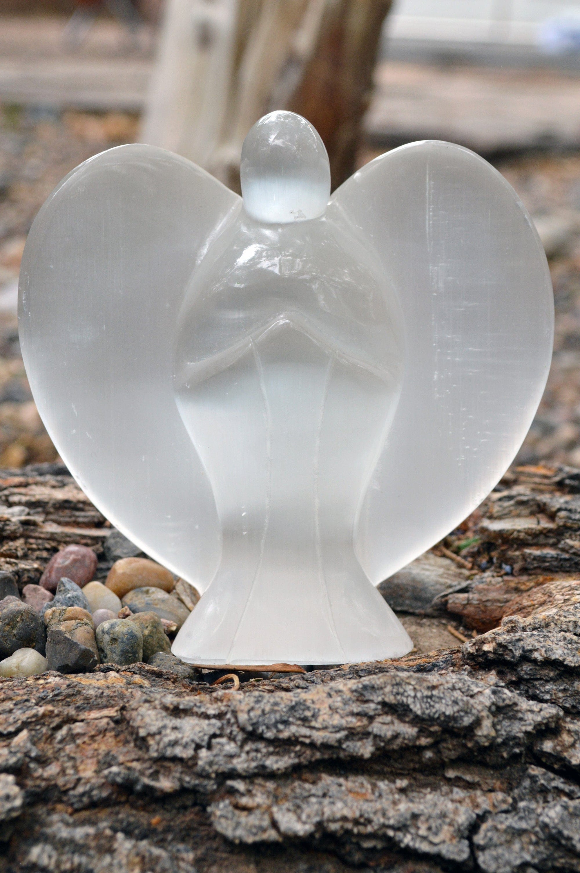 Selenite Angel Crystal Carving | Large |
