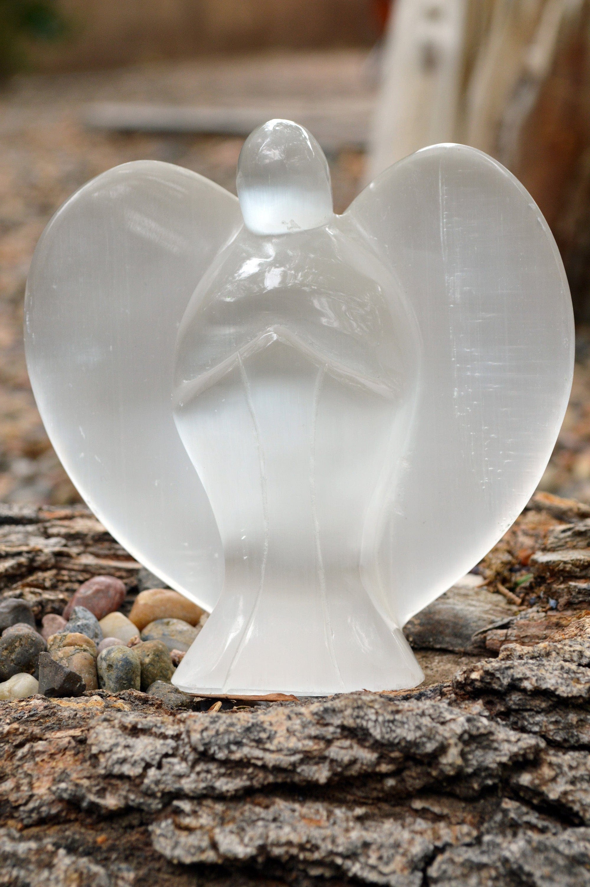 Selenite Angel Crystal Carving | Large |