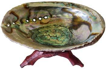 Smudge Incense Accessories Abalone Shell Incense Burner with Stand | 5