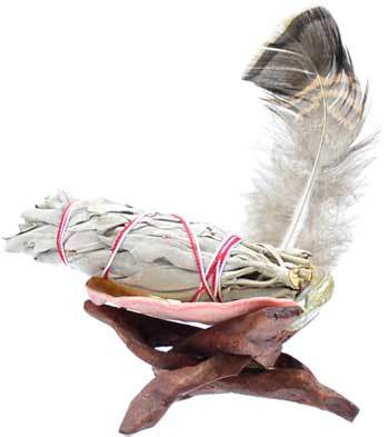Smudge Sticks White Sage Smudge Kit with Abalone Shell and Feather