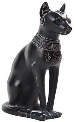 Statues Bastet Black Cat Statue | 8"