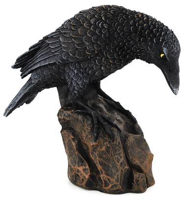 Statues Downward Looking Raven 5 1/2"