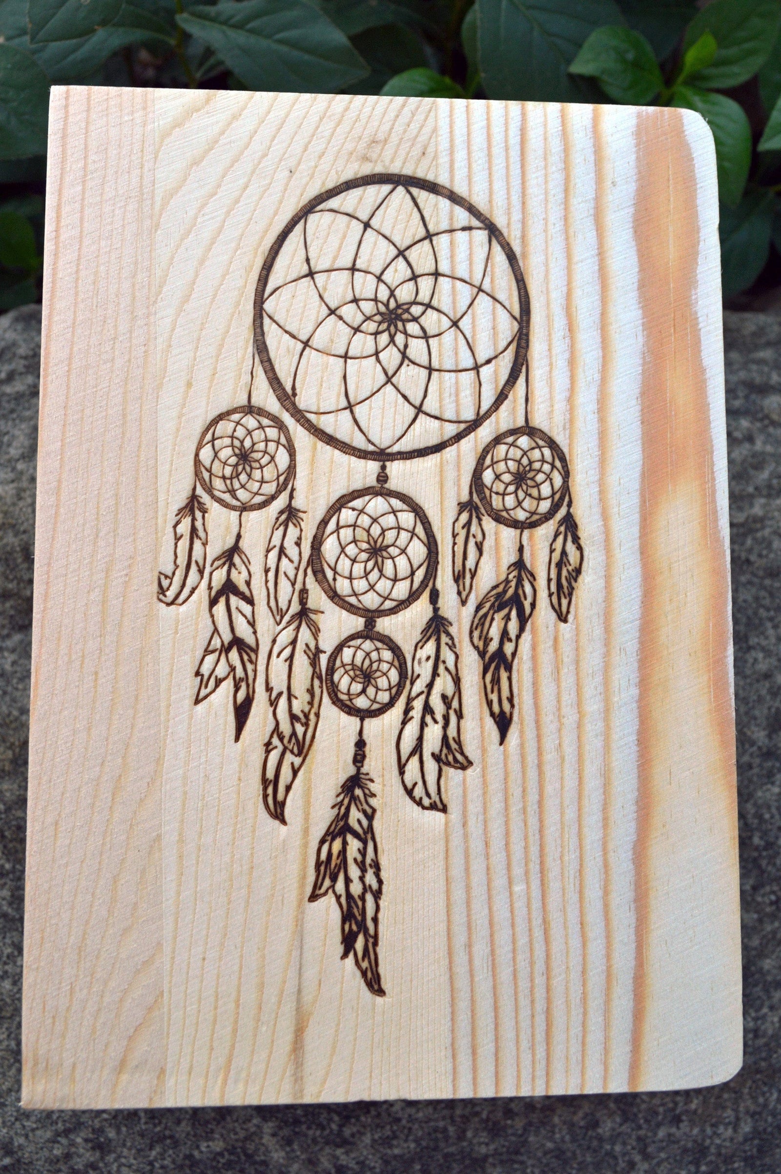 Tarot Accessories Dreamcatcher Pine Wood Box | 4" x  6"