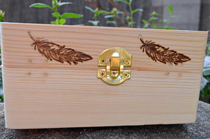 Tarot Accessories Dreamcatcher Pine Wood Box | 4" x  6"