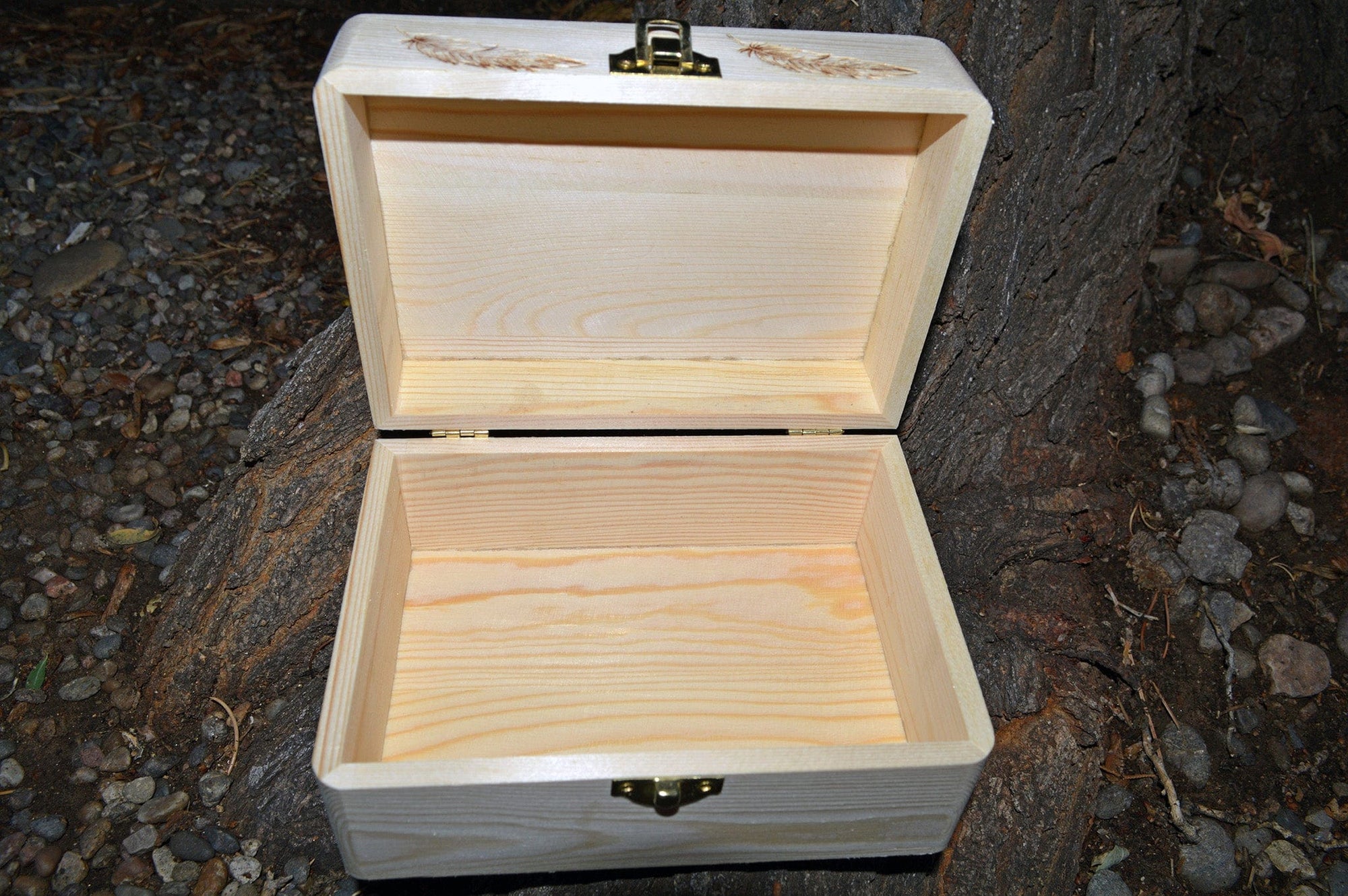 Tarot Accessories Dreamcatcher Pine Wood Box | 4" x  6"