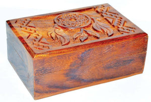 Tarot Accessories Dreamcatcher Wood Box | 4" x 6"