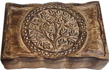 Tarot Accessories Tree of Life herb box 6" x 9"