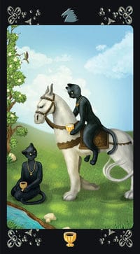 Black Cats Tarot by Maria Kurarai