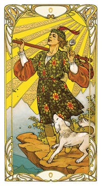 Tarot Decks Golden Art Nouveau Tarot Deck by Giulia F. Massaglia