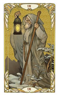 Tarot Decks Golden Art Nouveau Tarot | Mini | by Giulia F. Massaglia