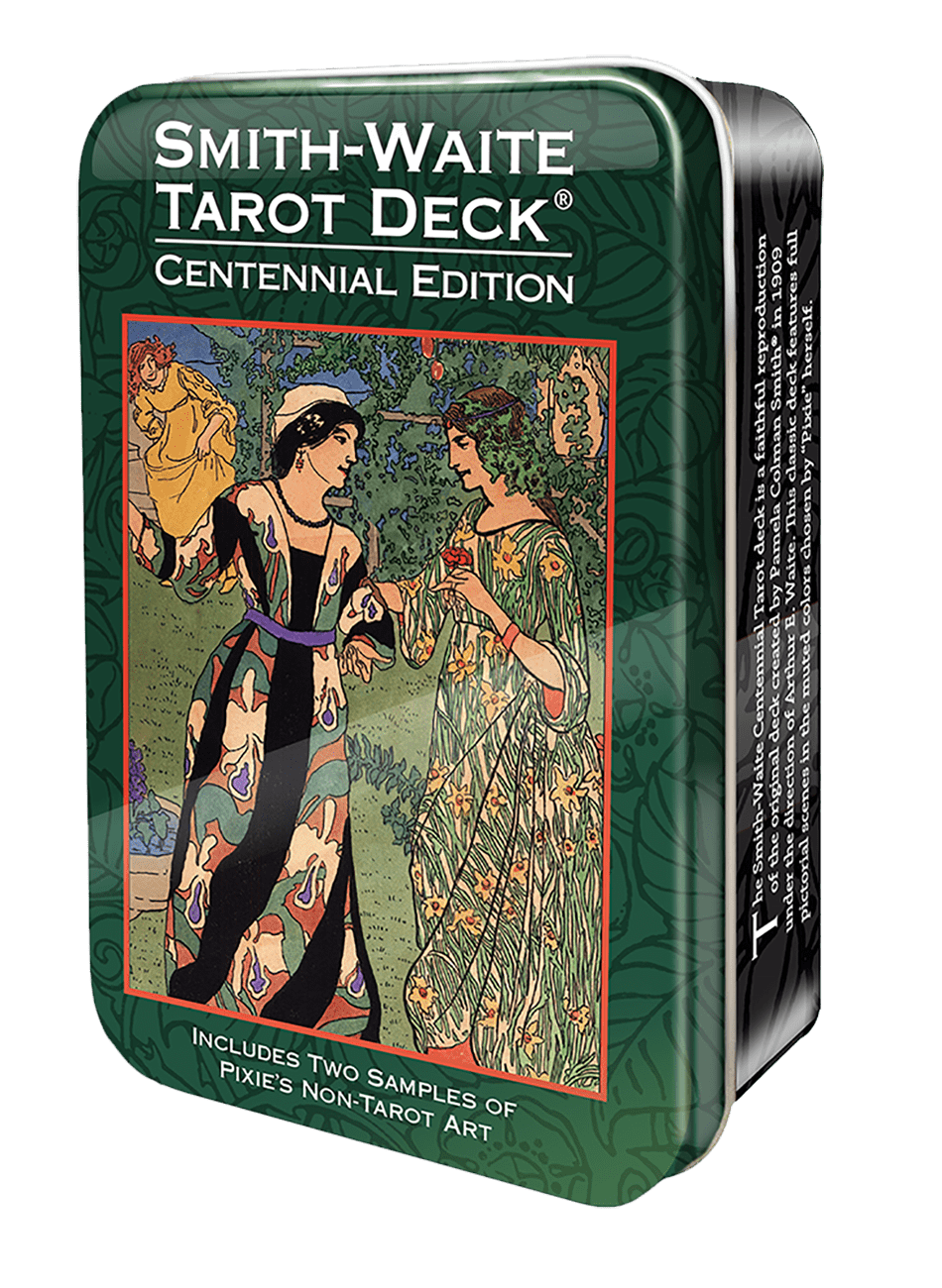 Smith-Waite Centennial Tarot Deck in a Tin by artist Pamela Colman Smith